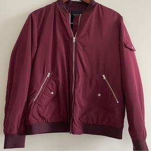 Zara Maroon Bomber Jacket - Great Condition!